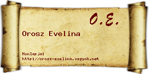 Orosz Evelina névjegykártya